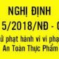 TUYÊN TRUYỀN VỀ AN TOÀN THỰC PHẨM Bài 8: Nghị định số 115/2018/NĐ-CP